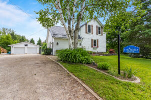 Crisp real estate exterior photography emphasizing modern architectural details