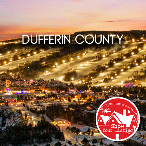 Scenic Dufferin County, showcasing vibrant towns, nature trails, and real estate media opportunities, including stunning listing photos and drone videos for beautiful properties in Central Ontario.