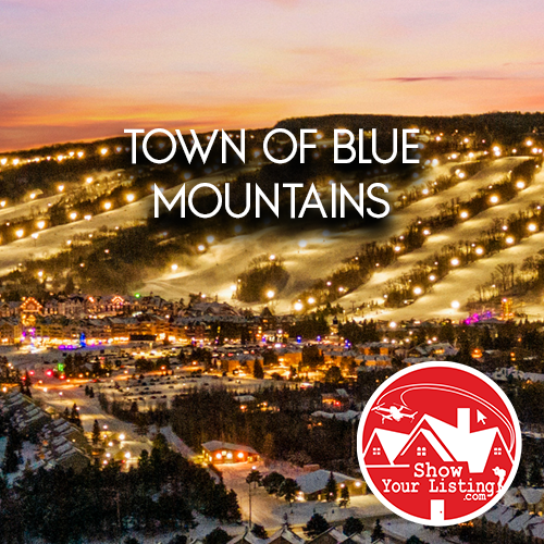 Stunning aerial view of The Blue Mountains showcasing its vibrant community, outdoor activities, and scenic landscapes for real estate media, including drone and walkthrough photography options.