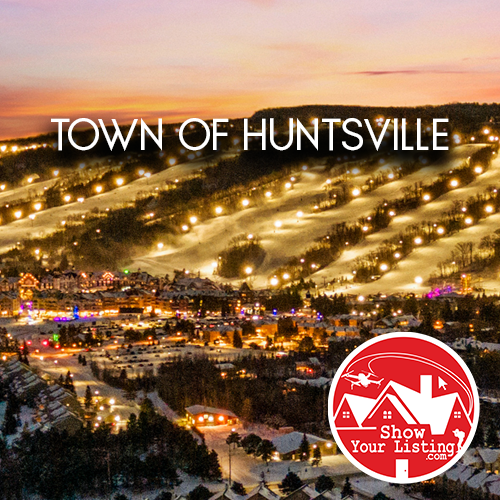 Stunning real estate photography showcasing Huntsville, Ontario's four-season beauty, perfect for attracting tourists and highlighting outdoor activities through captivating drone video and virtual tours.