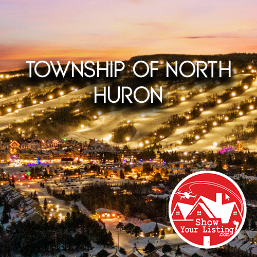 Vibrant North Huron community showcasing real estate photography, highlighting stunning landscapes and agricultural roots, perfect for listings and property walkthrough videos.