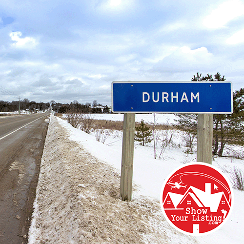 Stunning real estate photography showcasing family-friendly homes in Durham, Ontario, highlighting its low crime rate and modern amenities for peaceful small town living.