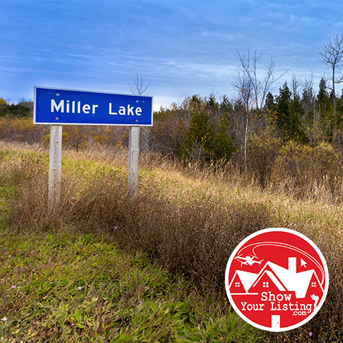 Real estate photography of Miller Lake cottage community, showcasing outdoor activities, beautiful scenery, and nearby attractions on the Bruce Peninsula for potential buyers.